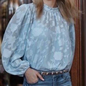 NWT - White House Black Market, Light Blue Blouse with Matching Camisole X-large